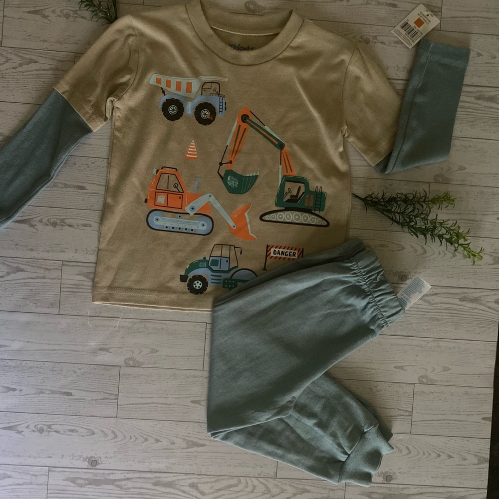 Kidgets Tan and Blue 2pc Set